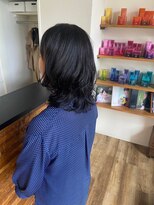 ヴァン カウンシル 王子(VAN COUNCIL)&nbsp;うる艶黒髪ヘア×くびレイヤー パーマ/コテ巻き/ウルフ#1