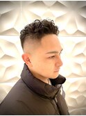 短髪パーマ/極道パーマ/スキンフェード/オールバック