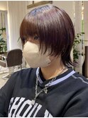 ショートウルフカットナチュラルウルフ顔まわりレイヤーカット