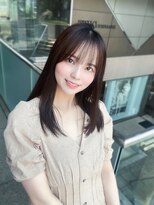 レイリー 原宿 表参道(Rayreee) ストレートでも可愛いミディアムレイヤー似合わせ顔周り薄め前髪