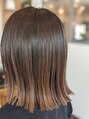 オーブ ヘアー ミュウ 光の森 熊本2号店(AUBE HAIR meu) 切りっぱなし外ハネスタイル。ブリーチなしグラデーション◎