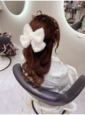 あみかちゅハーフアップ/梅田ヘアセット