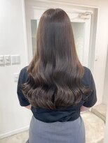 レア 表参道(L'ea)&nbsp;くびれヘアアプリコットオレンジ夏ヘアハイライトカラー