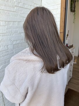 ジジ 栃木本店(Gigi) ミディアムボブ×ピンクベージュ