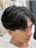 MEN’S HAIR/サーフカール/刈り上げセンターパート/津田沼