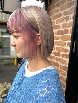 コーラル(Coral) 桜ピンクフェイスフレーミング×ホワイトベージュ