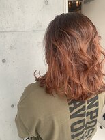 リアン(Lien) Lien☆オレンジグラデーション×外ハネボブ毛先パーマ 立川