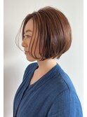 大人ショートボブ/ニュアンスカラー/ハイトーンカラー