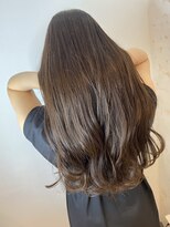 ジーナ 銀座(Zina) 小顔セミウェットウェーブピンクベージュハイライトカラー