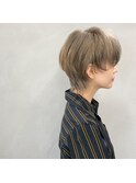 #ショートマッシュウルフ×アッシュベージュ