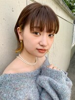 サロンドミルク 新百合ヶ丘店(salon de MiLK)&nbsp;《耳掛けが可愛い　切りっぱなしボブ》五月女