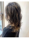 濡れ感パーマ