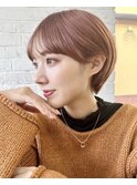 20代30代40代大人ナチュラルショート×ベージュカラーc