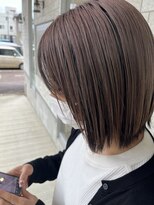 アメイジングヘアー 千歳店(AMAZING HAIR) アンブレラカラー/切りっぱなしボブ/ラベンダーグレージュ