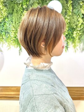 ビューブルー 亀戸錦糸町(VIEW BLUE) 大人ショートボブ丸みショートカットマッシュショート前髪あり