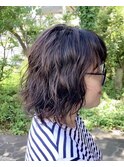 パーマ#ボブ#ショート#黒髪#切りっぱなしボブ#豊橋#豊川#田原