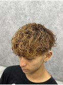 ショートマッシュ/波巻きパーマ