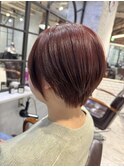 銀座　cheri ショートボブ×カシスブラウン