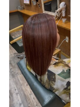 ヘアーサロン アトリエ(Hair salon ATORIE) セミロングレイヤー髪質改善トリートメントピンクグレージュ