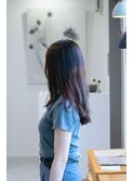 ロングにレイヤー