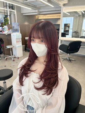 エイト プラット 渋谷2号店(EIGHT plat) レイヤーカット×カシスピンク6/30