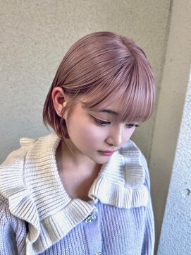 ヌークバイラヴェスト 四日市(neuk by lovest) ブリーチで叶う透明感♪淡めピンクベージュ