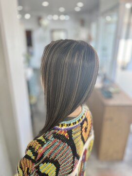 カーキヘアリンク(khaki hair link) 白髪ぼかし×細ハイライト