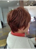 オレンジベージュショート