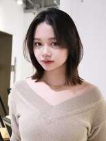 アルバム 渋谷パルコ(ALBUM)&nbsp;ミディアムくびれヘアおくれ毛前髪カット美髪_ba549082