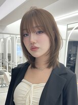 サンド ミュウ 横浜店(sand mieu)&nbsp;ミディアムレイヤー/くびれミディ/オリーブグレージュ/横浜