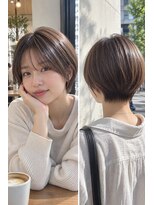 ワゴンバイアフロート(Wagon by afloat)&nbsp;小顔見え◎丸みショート×ショコラブラウン/20代30代40代/池袋