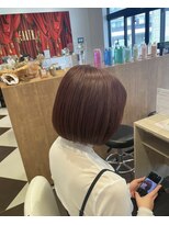 アース 郡山コスモス通り店(HAIR&MAKE EARTH)&nbsp;艶ブラウンの丸みボブ