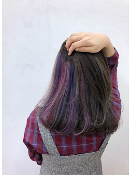 リアン 熊谷本店(Rien) カラフルインナーカラー！ピンク、パープル、ブルー！