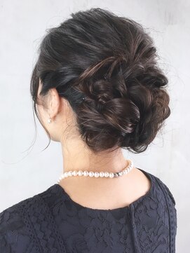 アルバム 銀座(ALBUM GINZA) パーティーセット_ネイビーカラーフレンチボブ_ba244721