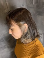 ヘアサロンエム 大宮東口(HAIR SALON M)&nbsp;デザインカラー/厚めバング/ローライト/スリークボブ