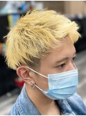 ブリーチ×メンズカット