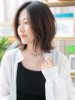 カバーヘア ブリス 大宮西口(COVER HAIR bliss)&nbsp;大人かっこいいアシンメトリーミディアムボブa大宮20代30代40代!