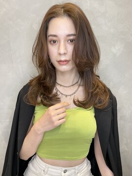 トルネード(TORNADO) 韓国風ヘア 外国人風ヘア くびれレイヤー チョコレートブラウン