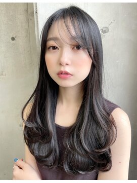 ロンドローズ 名古屋(Lond damaskRose) チョコレート 切りっぱなし イヤリングカラー 韓国ヘア 顔周り