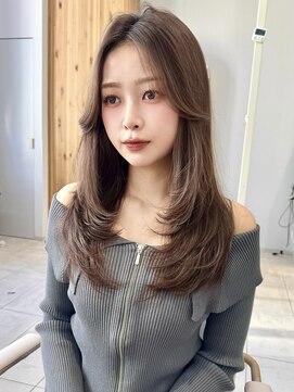 アフロートリノ(AFLOAT Leino) 2wayバング 韓国前髪 シースルー ミディアム くびれ レイヤー#