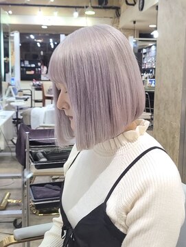 アンク クロス 池袋北口店(ANKHCROSS) ホワイトピンク/ボブ/グレージュ/レイヤー/池袋