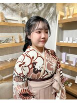 卒業式ヘアセット×袴着付け♪yu