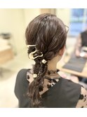 ツイン編みおろし