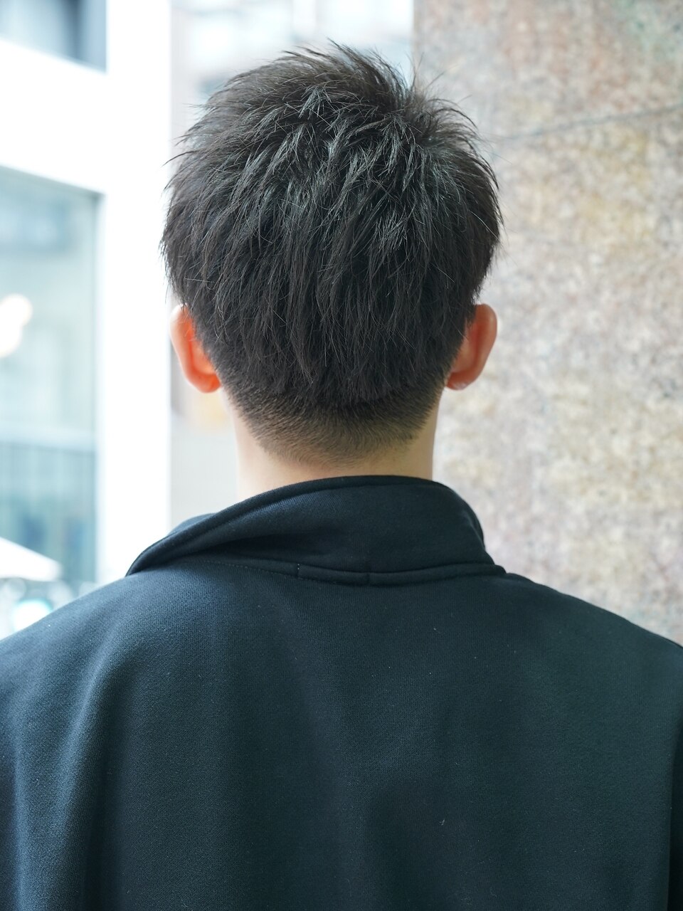 メンズヘアツーブロック刈り上げ 【ナチュラル束間ショート