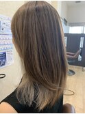白髪ぼかし×グレージュ