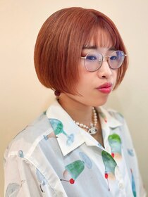 ザビー(THE B) 本八幡×ショートボブ×オレンジ×ケアブリーチ