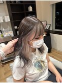 ホワイトインナーカラー×グレージュ
