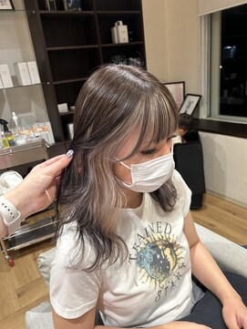 ゼゼ(zeze) ホワイトインナーカラー×グレージュ