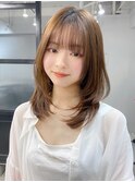 小顔 美髪 レイヤーカット イメチェン ワイドバング"