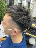 波巻きスパイラルセンターパートサイドパート韓国風マッシュ